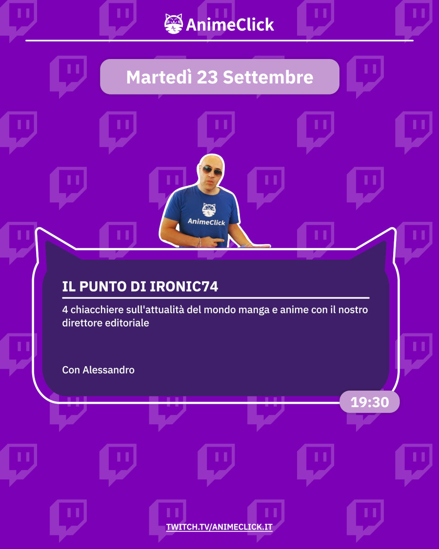 AnimeClick su Twitch: programma dal 22 al 28 settembre
